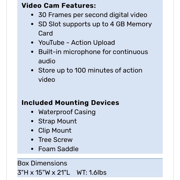 Epic Realtree Camo Stealth Cam Action Sports Video Camera Kit - Picture 7 of 7